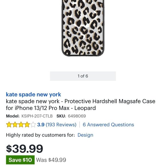 kate spade new york - Protective Hardshell Magsafe Case for iPhone 13/12 Pro Max - Picture 5 of 5